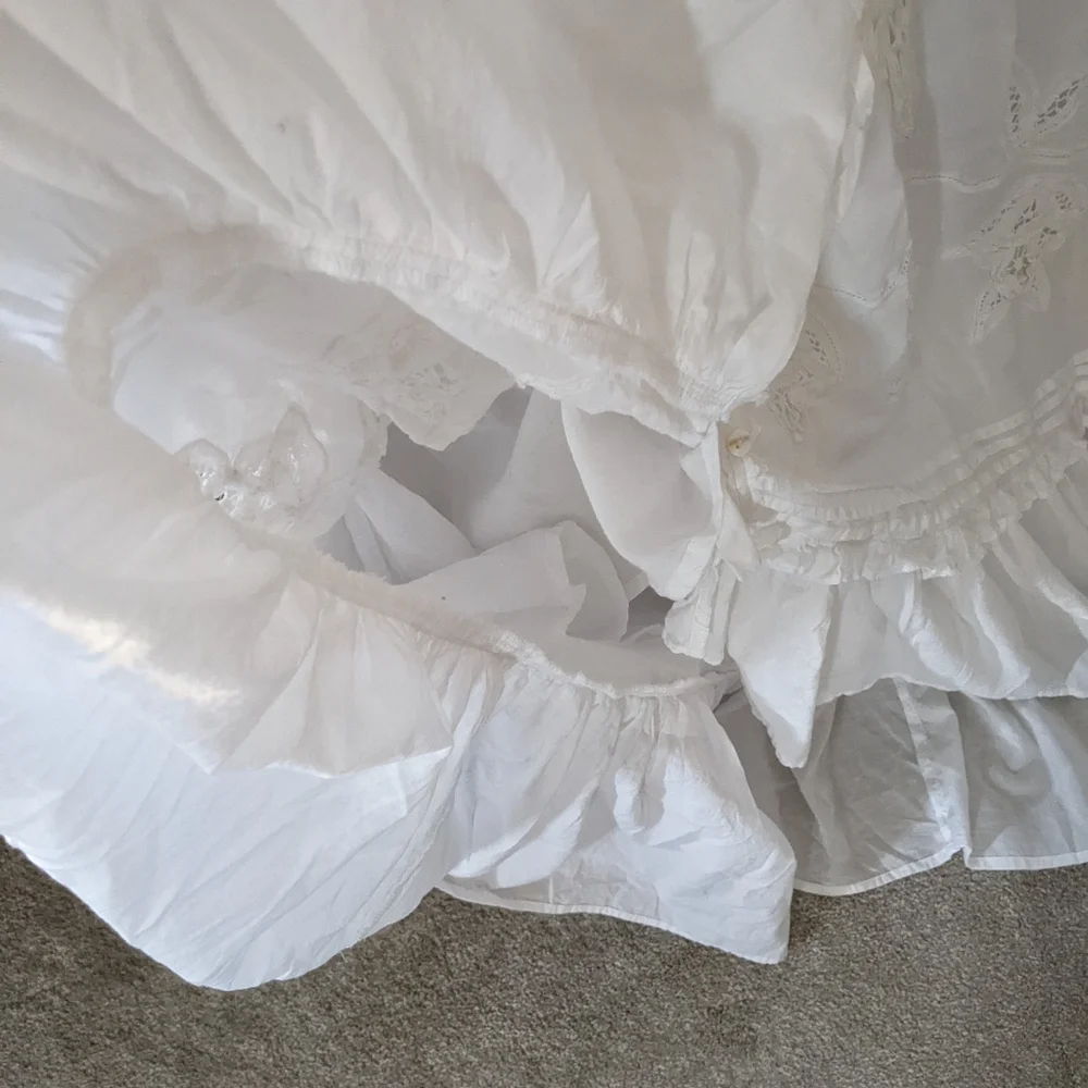 Cleobella White Eyelet V-Neck Midi Dress - Picture 10 of 16